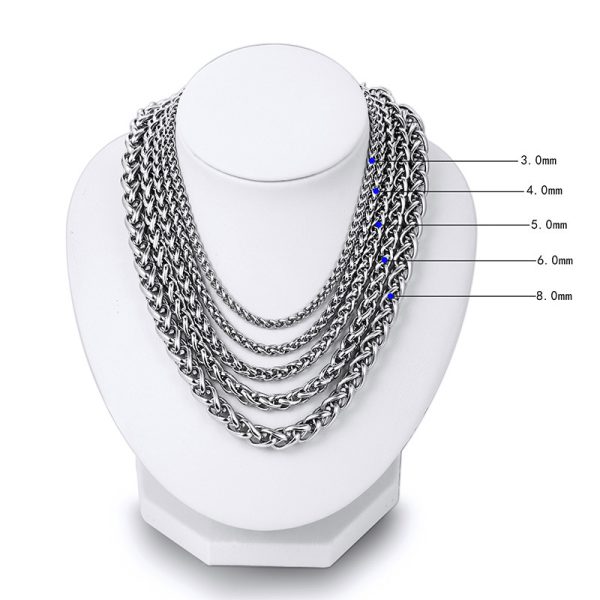 Men's And Women's Keel Flower Basket Stainless Steel Chain
