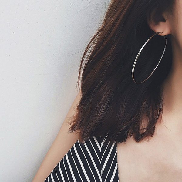 Temperament Big Circle Earrings Hot Sale New Simple Geometric