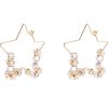 Hong Kong style exaggerated temperament large circle fashion earrings women's five-pointed star design sense fashion simple geometric creative earrings