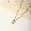 Freshwater Pearl Pendant High-grade 18k Golden Clavicle Chain Women's Fashion Necklace Ornament