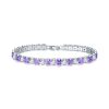 Electroplated Real Platinum Long-lasting Color-retaining Square Diamond Bracelet
