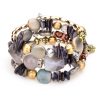 1611897802524.jpg Colorful Natural Stone Turquoise Beaded Bracelet Women Multi-layer Winding Bracelet