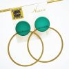 Korean Elegant Disc Circle Earrings
