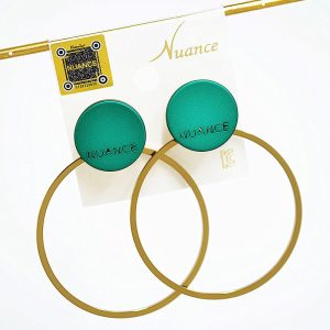 Korean Elegant Disc Circle Earrings