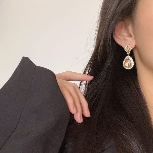 S925 Super Flash Diamond Drop Earrings