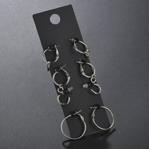 European and American Fashion New Alloy Earring Set Combination