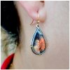 Fashionable Drop-Shaped Colorful Marble Earrings