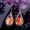Fashionable Drop-Shaped Colorful Marble Earrings
