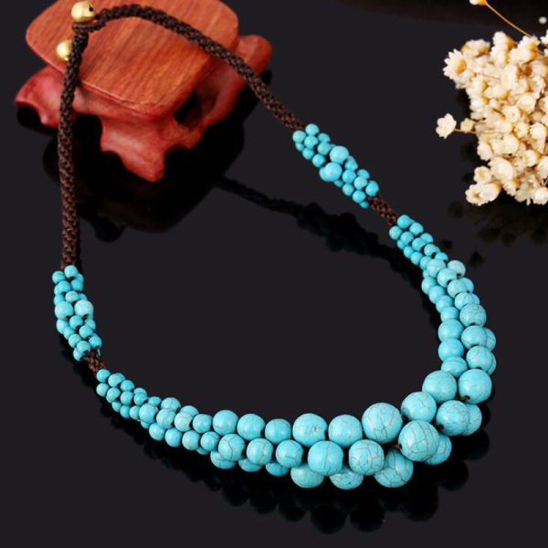 Bohemian Style Knotted Mancheng Jewelry Semi-precious Stone Clavicle Chain