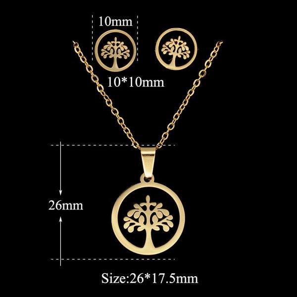 Stainless Steel Life Tree Set Diy Fashion Titanium Steel Jewelry
