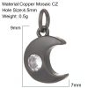 Micro-set zircon moon pendant jewelry