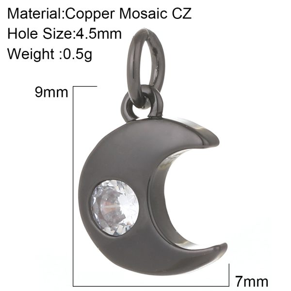 Micro-set zircon moon pendant jewelry
