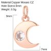Micro-set zircon moon pendant jewelry