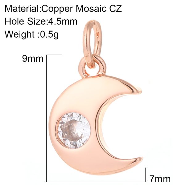 Micro-set zircon moon pendant jewelry
