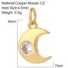 Micro-set zircon moon pendant jewelry
