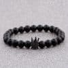 King and Queen Zircon Crown 8mm Stone Stone Couple Bracelet