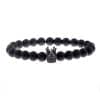 King and Queen Zircon Crown 8mm Stone Stone Couple Bracelet