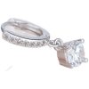 Zircon Circle Full Diamond Sterling Silver Stud Earrings