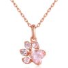 Rose Gold Hibiscus Stone Cat's Claw Jewelry