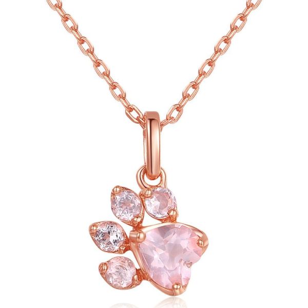 Rose Gold Hibiscus Stone Cat's Claw Jewelry