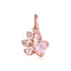 Rose Gold Hibiscus Stone Cat's Claw Jewelry