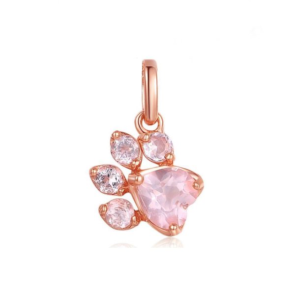 Rose Gold Hibiscus Stone Cat's Claw Jewelry