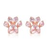 Rose Gold Hibiscus Stone Cat's Claw Jewelry