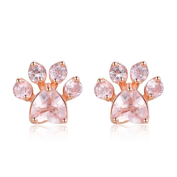 Rose Gold Hibiscus Stone Cat's Claw Jewelry