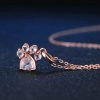 Rose Gold Hibiscus Stone Cat's Claw Jewelry