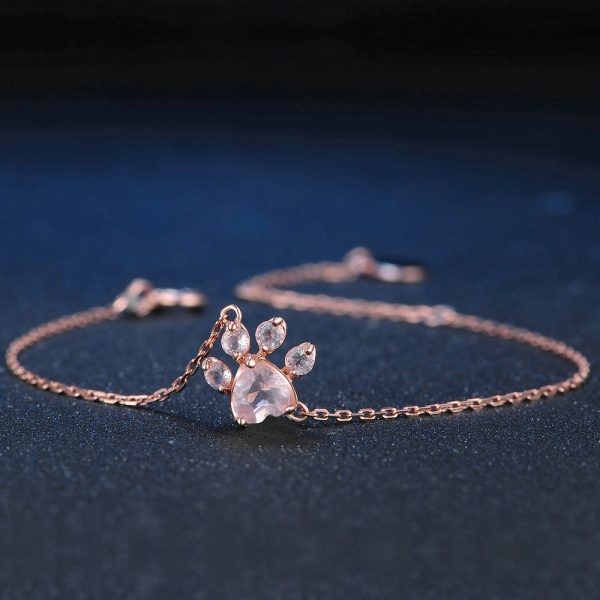 Rose Gold Hibiscus Stone Cat's Claw Jewelry