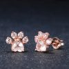 Rose Gold Hibiscus Stone Cat's Claw Jewelry