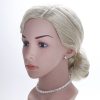 Simple Flower Claw Single Row Flashing Diamond Collar Necklace Earrings 3PCS Jewelry Set Bridal Accessories