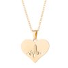 Simple Love Earrings Necklace Set Heart Shaped Necklace ECG Jewelry