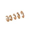 Five-Piece Set Of Simple Twisted C-Shaped Ear Clips