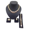 Love Heart Shaped Diamond Pendant Earrings Necklace Jewelry Set
