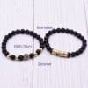 Amazon Source 8mm Black Frosted Stone Micro-Inlaid Zircon Bracelet Natural Stone Stone Set Elastic Bracelet