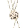 Sun, Moon And Star Pendant Set, Best Friend, Best friend, Friendship Couple Necklace, Fashion Jewelry