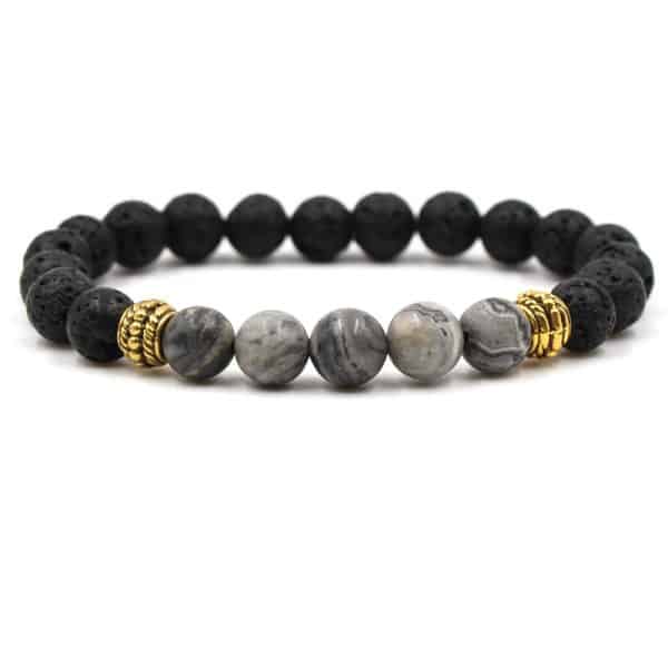 Black Lava Volcanic Stone Bracelet