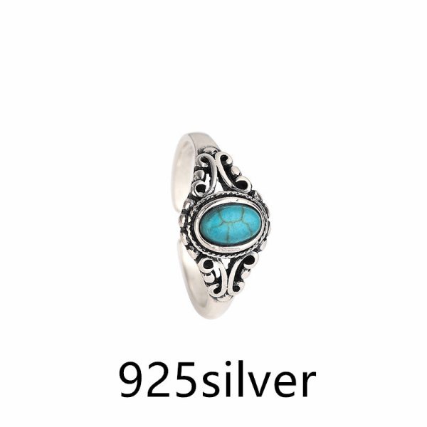 Todorova New Fashion Jewelry Ring Single Blue Stone