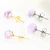 Amethyst Crushed Stone Stud Earrings