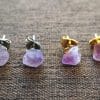 Amethyst Crushed Stone Stud Earrings