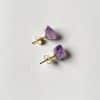 Amethyst Crushed Stone Stud Earrings