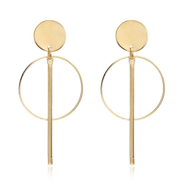 Circle Tassel Earrings Stud Earrings