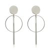 Circle Tassel Earrings Stud Earrings