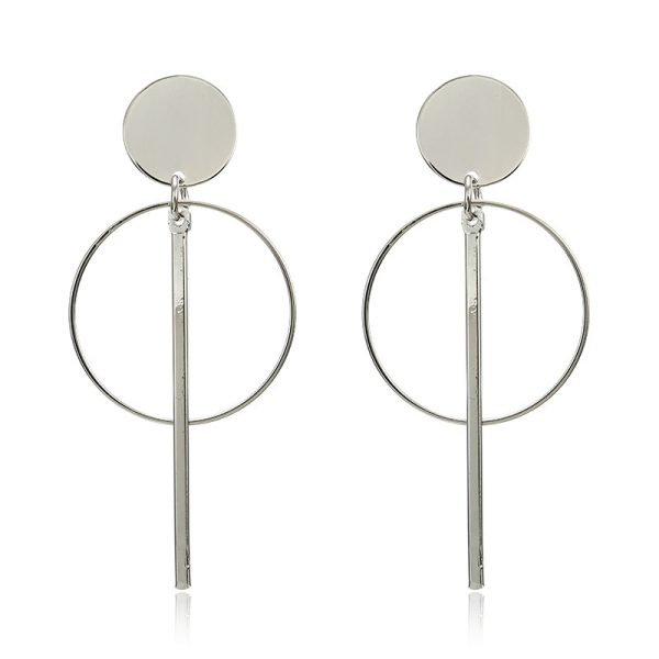 Circle Tassel Earrings Stud Earrings