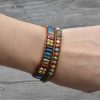 Natural Stone Beaded Double Bracelet Hand Jewelry