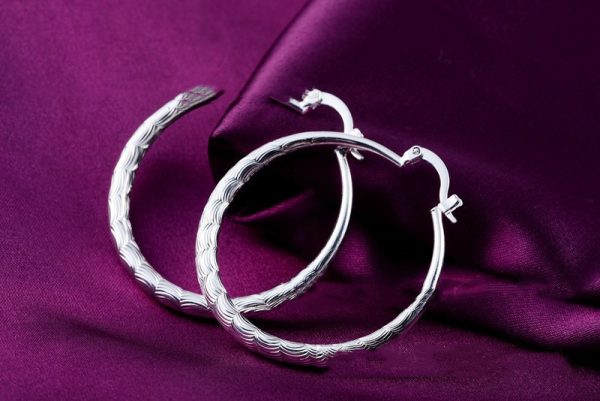 Simple Small Circle Wave Pattern Earrings