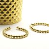Simple And Versatile Retro Fashion Metal Circle Pearl Winding Geometric Hoop Earrings