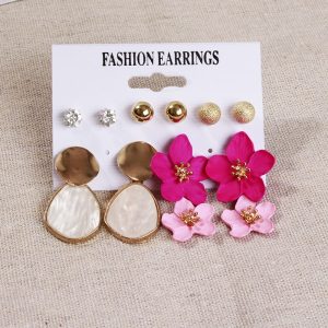 Accessories Metal Earrings Geometric Metal Earrings Earrings Multi-Match Set
