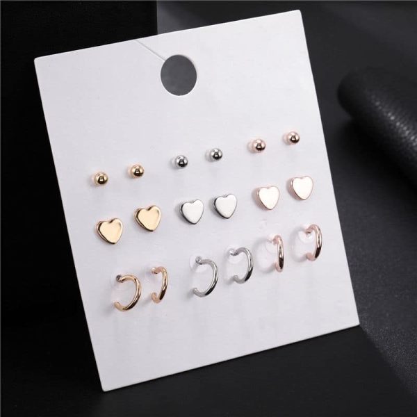 1619751435141.jpg Mini Set Earrings Female Korean Style Simple Student Trend Earrings